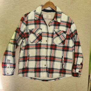 SAGE COLLECTIVE Plaid Sherpa Lined Shirt Jacket Women's M